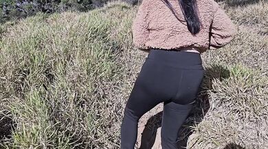 Horny Stepsister Pees Wild on a Mountain Trail Public Urination Shame Destroyed