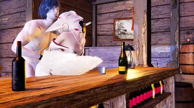 Yaoi Femboy Foxboy Destroyed in Bar Anime Cosplay