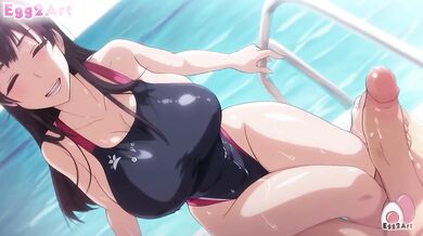 Shinomiya Natsuha Destroyed By Cum Drip Gushing Blowjob Big Tits Swimsuit