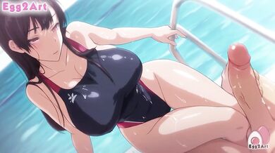 Shinomiya Natsuha Destroyed By Cum Drip Gushing Blowjob Big Tits Swimsuit