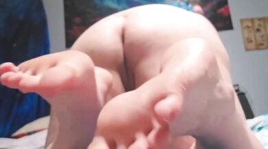Toe Wiggles and My Pussy Destroyed by Blue Hair Alt Girl Feet Fetish BBW Dominant Verified Amateur POV OnlyFans Exclusive