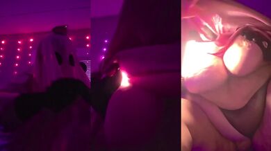 Big Natural Tits BBW Halloween Naked Ghost Upskirt