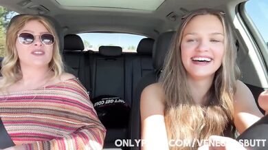 VeneSSas Butt And Brandi Destroyed By Remote Controlled Vibrator In Public Drive Thru While Driving Gushing