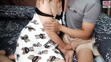 Pak Lurah cheats with sexy janda big tits blowjob amateur