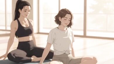 Yoga Class Turns Intimate Lesbian Sex Destroyed Gushing Choked