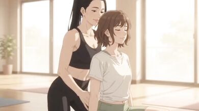 Yoga Class Turns Intimate Lesbian Sex Destroyed Gushing Choked