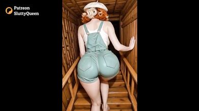 Big Ass Cutie In Overalls Gets Destroyed Doggy Style By BF In Cabin