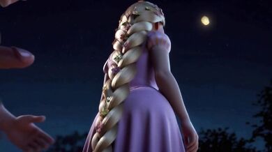 Cartoon Rapunzel Destroyed By Muscular Men In Nighttime Double Penetration Creampie