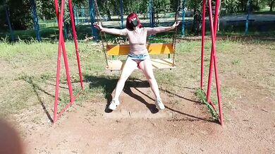 Braless Park Workout Seethrough Sheer Top Flashing Exhibitionism