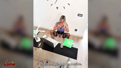 Secretary Blown By Boss Doggystyle POV Gushing Choked In Office Before Meeting Carla Boom Sergio Lagos