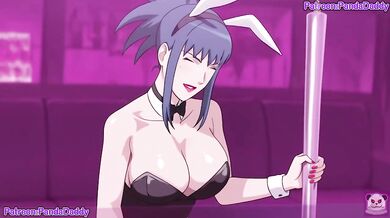 Guren Bunny Suit Blow Job Big Tits for her boss hentai by PandaDaddy