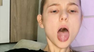 Blonde Schoolgirl Caught Masturbating With Big Black Dildo Anal