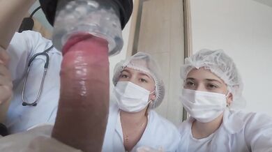 Three Latina Nurses Destroyed Poor Guy in Hospital Threesome