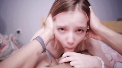 Cute Teenage Daddy Girl Shy Blowjob Mouth Destroyed