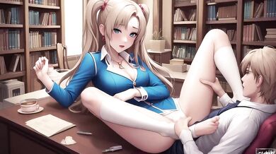 Sloppy Blowjob Destroyed Pussy Licking Librarian Hardcore Cumshot
