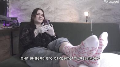 Russian Brunette MILF In Latex Gloves Destroyed Him With Strapon Pegging And Cunnilingus Femdom Amateur Story