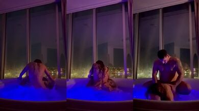 Brunette Polish Babe Destroyed by Big Dick in Jacuzzi Cowgirl Riding Until Creampie Gushing