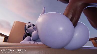 Widowmaker Destroyed by Giant Cock Compilation Deep Blowjob 3D Hentai Big Tits