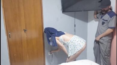 Delivery boy destroyed gushing creampie choked no condom exhibitionism