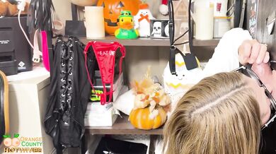 Boss Destroyed Blonde Milf Secretary Gloryhole Gushing