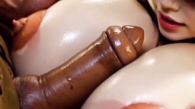 Asian Milf Big Ass Doggystyle Destroyed by Big Black Dick Creampie Cumshot
