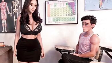 Johnney Destroyed By Professor Michelle In University Sex Animation