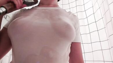 French Brunette Girl Masturbating With Real Female Orgasm Solo