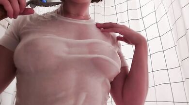 French Brunette Girl Masturbating With Real Female Orgasm Solo
