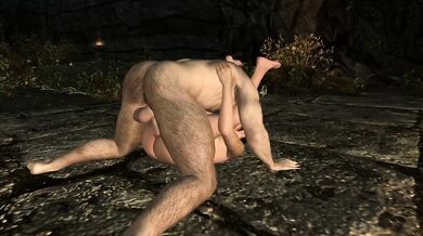 Matos the Dragonborn destroys Akaviri girl in HD fantasy cartoon