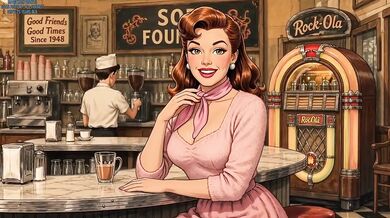 Vintage 50s Pinup Girl Destroyed By AI Grok Horny ASMR Soda Choked