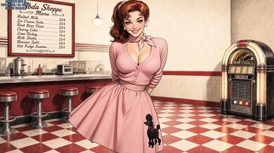 Vintage 50s Pinup Girl Destroyed By AI Grok Horny ASMR Soda Choked