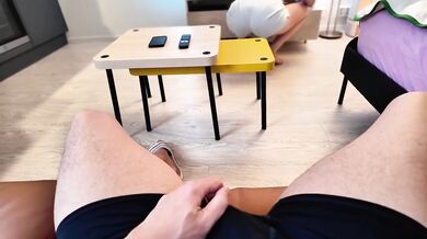 Roommate Catches Me Jerking Off Then Fucks Me Hard With Big Ass Doggystyle Creampie