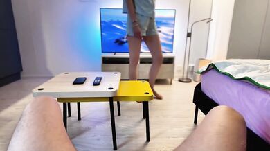 Roommate Catches Me Jerking Off Then Fucks Me Hard With Big Ass Doggystyle Creampie