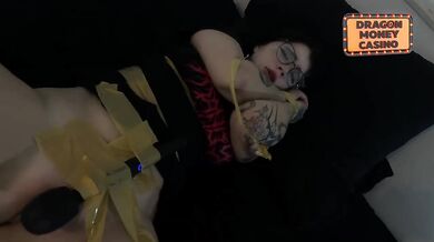 Goth Teen Secured Rough BDSM Bondage Through Her Pleas