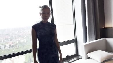 Asian MILF Amateur Qipao Dress Teaser Couple Blowjob Creampie Homemade