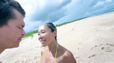 Chinese MILF Wife Destroyed Beach Handjob Cream Pie Outdoor Amateur Homemade Teaser Preview