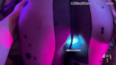 Midnight Tease Asian Altgirl With Stockings Destroyed By Double Penetration Gushing Choked Orgasm