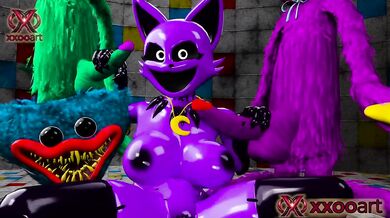Poppy Playtime 3D Animation Destroyed Tits Job Huggy Wuggy CatNap Big Breast Rough Sex Cumshot
