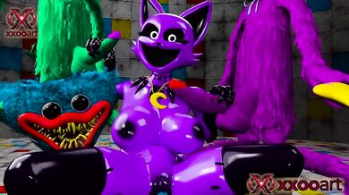 Poppy Playtime 3D Animation Destroyed Tits Job Huggy Wuggy CatNap Big Breast Rough Sex Cumshot