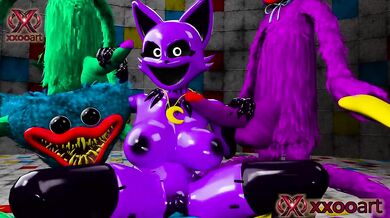 Poppy Playtime 3D Animation Destroyed Tits Job Huggy Wuggy CatNap Big Breast Rough Sex Cumshot