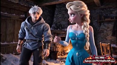 Elsa and Jack Destroyed in Winter Animation Blowjob Cumshot Choked