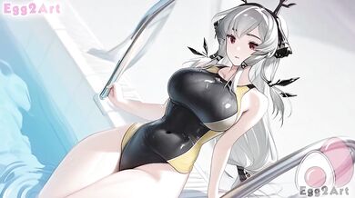 Arknights Weedy Big Tits Swimsuit Blowjob Cumshot Exclusive HD Hentai By Egg2Art