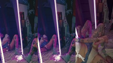 Tattooed schoolgirl chokes on chorro solo amateur exclusive