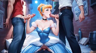 Cinderella Gangbang Destroyed With Creampie And Double Penetration In Dark Alley