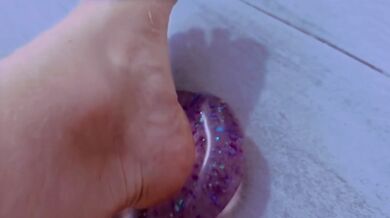 Blonde Femdom Foot Worship Stomp Squishy Cube Toes Gushing
