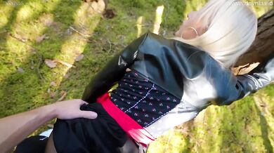 German MILF in DIRNDL Destroyed Outdoors Bareback Anal Blowjob Deepthroat Piss Facial Gushing Choked