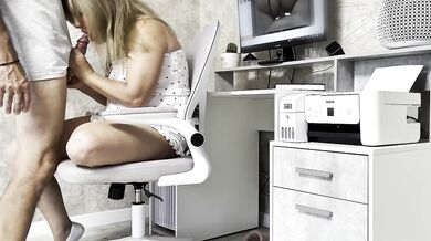 Mature Blonde Milf Destroyed Her Home Office Desk With Russian Anal Cumshot