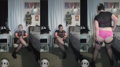 Smoking & Striptease For Kraven Destroyed Gushing Choked BBW Amateur Lapdance Milf Pov Fishnet High Boots