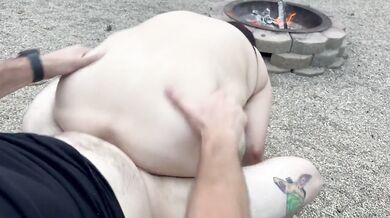 NEXY DOOR CAMPING destroyed my dick with huge fucking cock public sex cheating wife