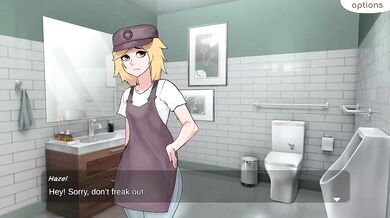 Hazel Destroyed Me With A Gushing Sloppy Blowjob In The Public Cafe Restroom Cumshot